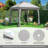 11×11 FT Pop-Up Gazebo Tent with 4 Mesh Sidewalls-112797802