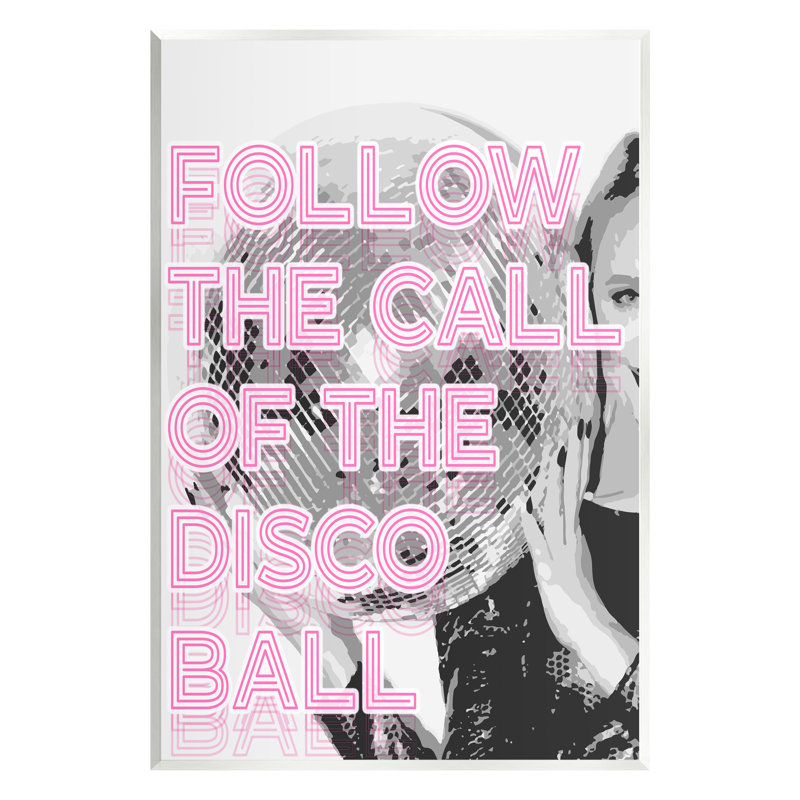 "Call of the Disco Ball" par Lil 'Rue, impression, H 15 po x l 10 po x P 0,5 po, Mdf