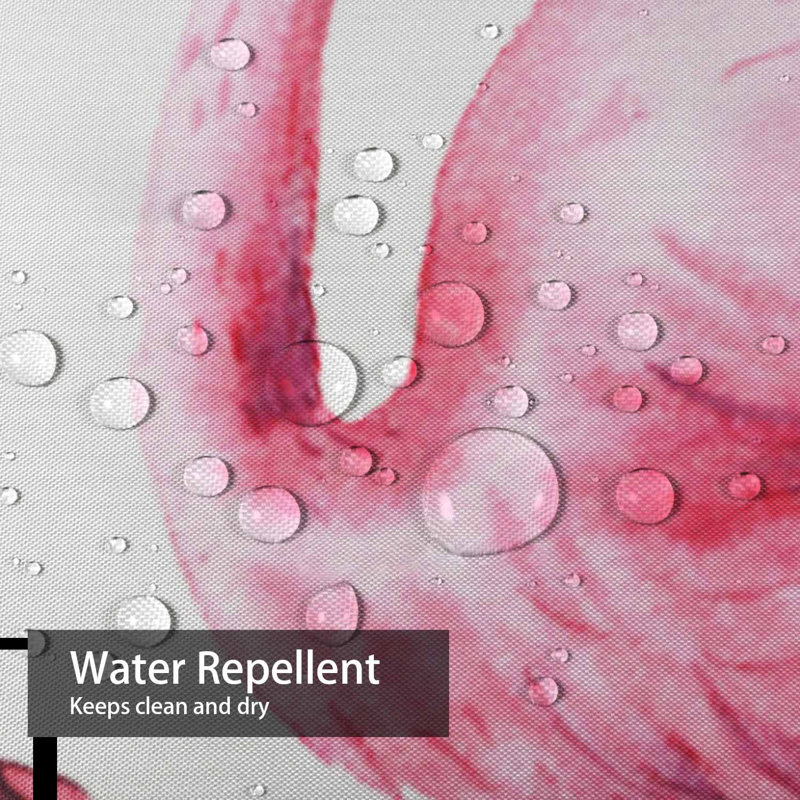 Rideau de douche imperméable aquarelle rose perroquet perroquet papillon grenouille fleurs tropicales avec 12 crochets