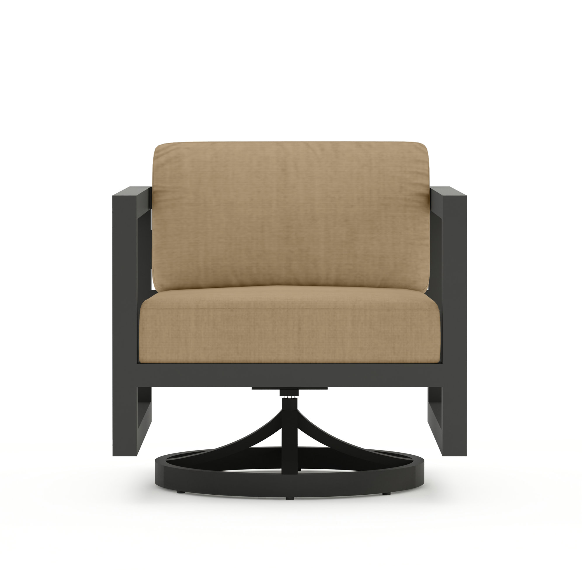Yarieli Outdoor Chair with Sunbrella® Cushions, Canvas Heather Beige Sunbrella® Canvas, Slate