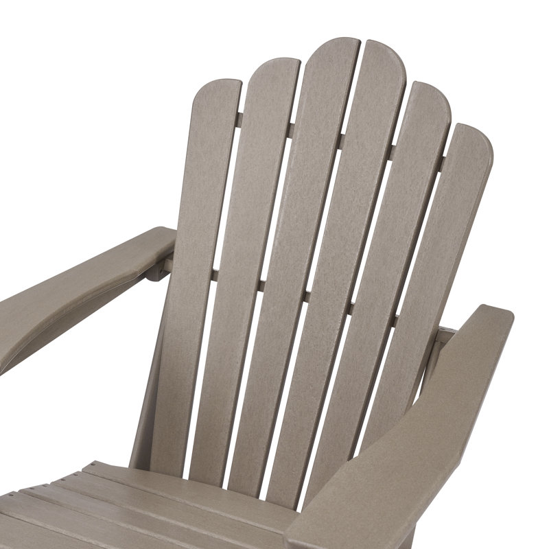 Chaise Adirondack en plastique Byrge, Marron