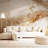 Gold Beige Marble Flow Wall Mural-1006084196