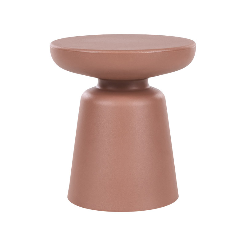 Pedestal End Table, Brown