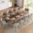 Modern Extendable Dining Table, 63" to 94" Rectangular Wood Kitchen Table with Tapered Metal Legs, Walnut/Gold