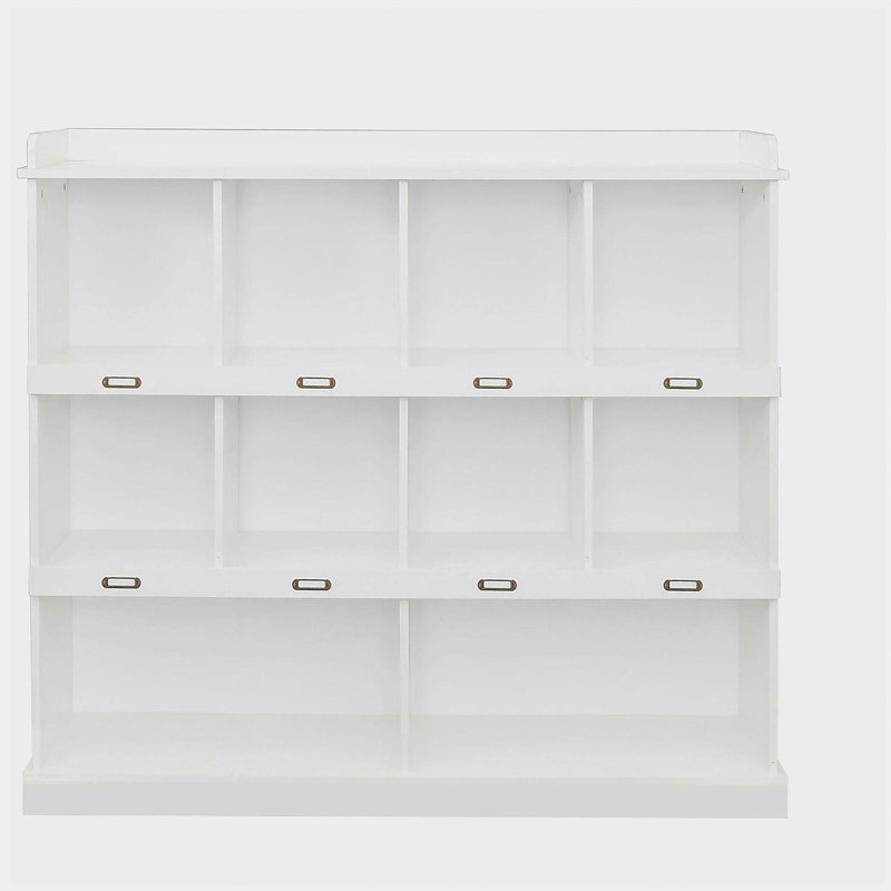 10-Shelf Bookcase, White