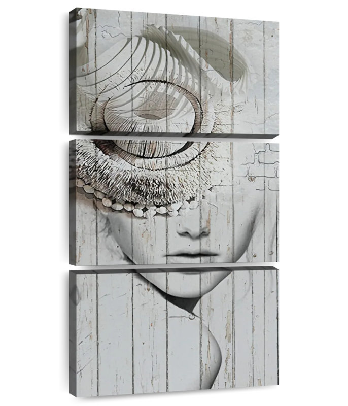 Portrait de femme classique, H 27 po x l 12 po