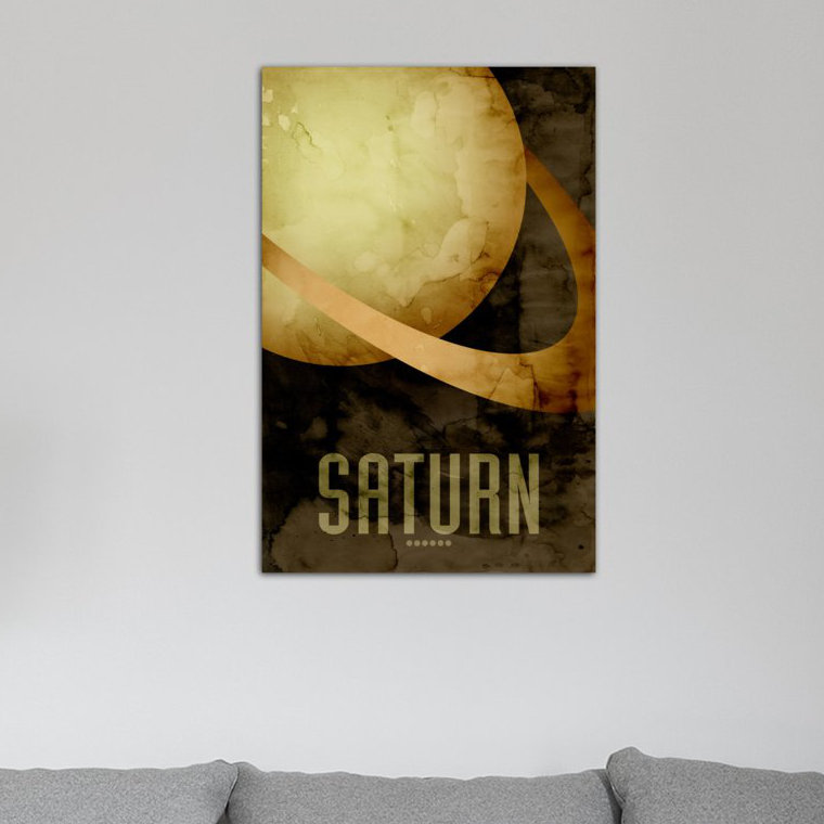 « the planet saturn », reproduction d’art sur toile tendue, H 18 po x l 12 po x P 1,5 po, Toile tendue, Pas de tapis