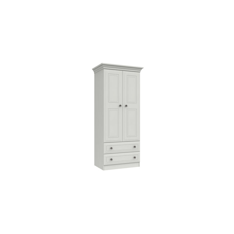 Penelope 2 Door Manufactured Wood Wardrobe, White