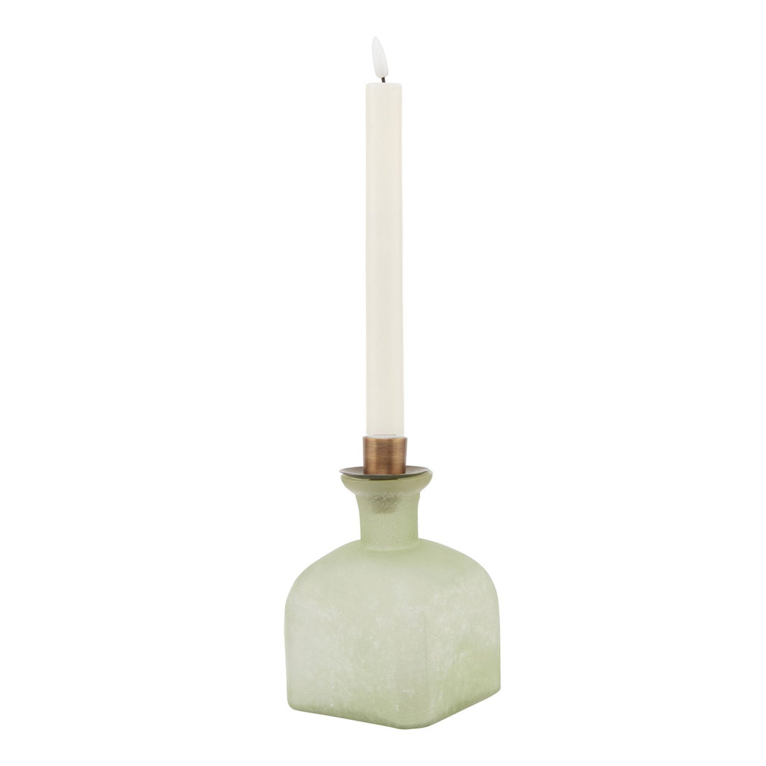 Burnished Dipped and Aged Brass Candle Holder Vase