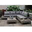 Fleur 4 Piece Rattan Sectional Seating Group with Cushions