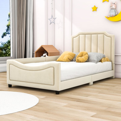 Twin Upholstered Daybed with Headboard by Red Barrel Studio