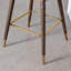Ensemble de 2 tabourets à oreilles à hauteur de comptoir rembourrés en tissu Leland, d'inspiration Mid-Century avec confort et style