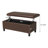Faux Leather Lift Top Storage Bench-1101328833