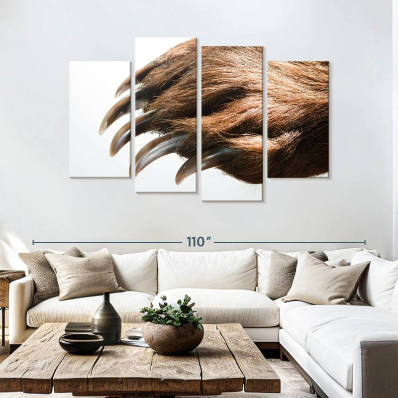 Brampt Brown Bear Claws, 54"H x 84"W