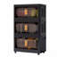Grande armoire de rangement pliante latérale de 20 po, bacs de rangement pliables avec porte magnétique, armoire de rangement en plastique avec roues