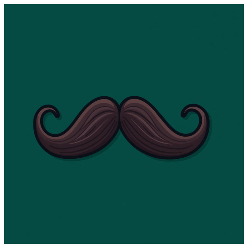 Édredon courbé avec moustache, Queen