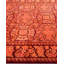 Tapis rouge contemporain en laine noué à la main Haydon 6 pi 2 po x 9 pi 2 po