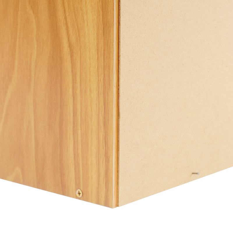 Bibliothèque moderne autoportante rectangulaire en bois 2 niveaux avec 7 compartiments