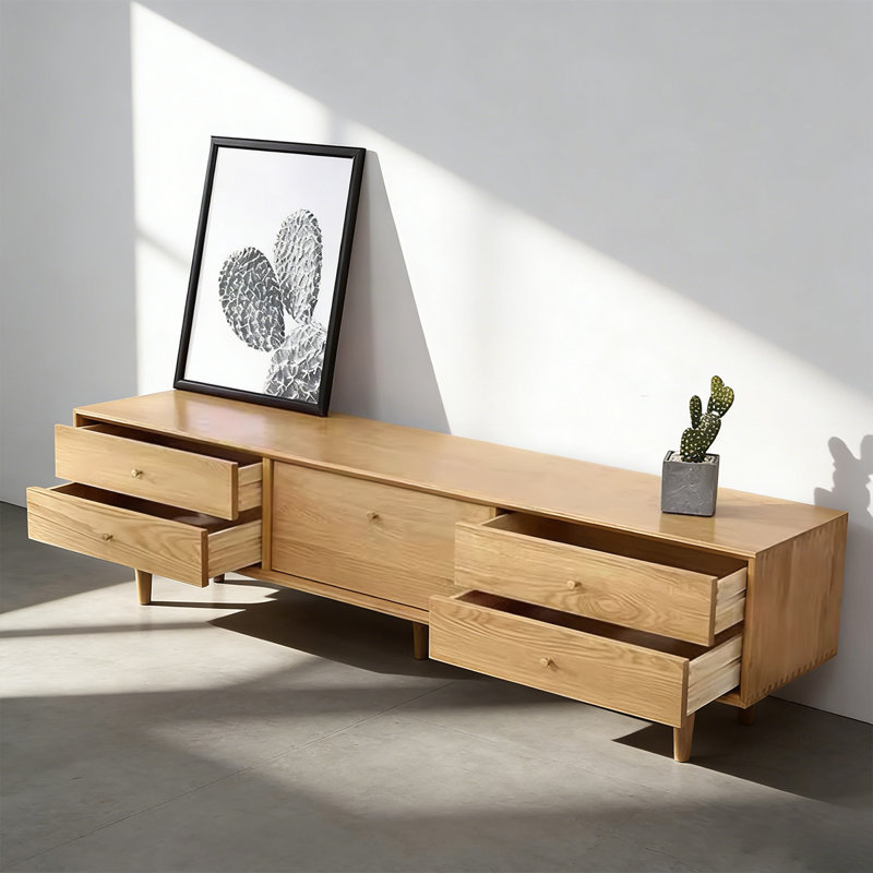 Meuble télé Modern Burlywood, H 5,91 po x L 70,87 po x l 15,75 po, Robuste
