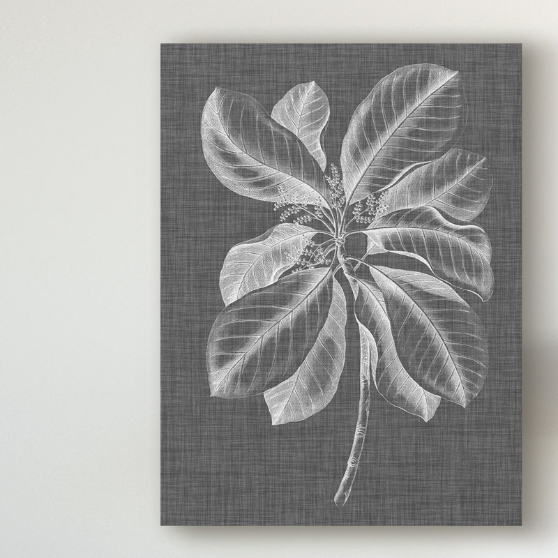 « graphique feuillage ii », impression sur toile tendue, H 19 po x l 14 po x P 2 po