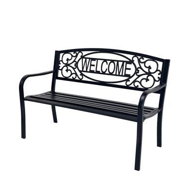 Banc de bienvenue en acier d'une largeur de 50 po 