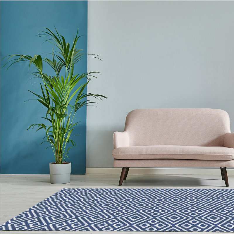 Davanti Vinyl Floor Mat - Deep Blue Collection, Rectangle 3' x 5'