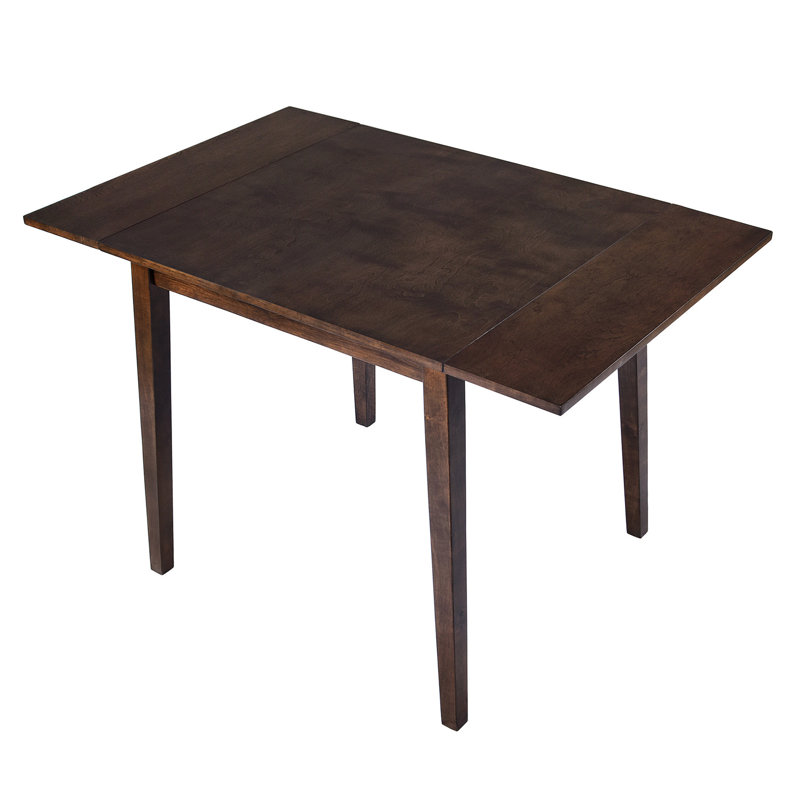 Table de salle à manger pliante pour 4 personnes mesurant 29,9 po x l 46,5 po x 30 po avec pieds en bois d'hévéa massif, espace de salon, petits espaces rectangulaires de style contemporain classique, mobilier de chambre
