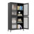 Classic Metal Storage Cabinet Display Cabinet With 4 Glass Doors 4 Shelves Cabinet Freestanding Bookcase Side Cabinet For Home Office Living Room Kitchen Hallway -, Begonia Flower Tempered Glass