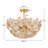 4-Light Glass Flush Mount Dia 18.13 Inches
