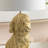 Gold Resin Doodle Dog Table Lamp With Linen Shade
