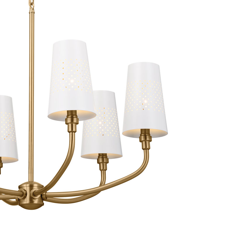 Lustre, Or, H 19,5 po x l 26,75 po x P 26,75 po