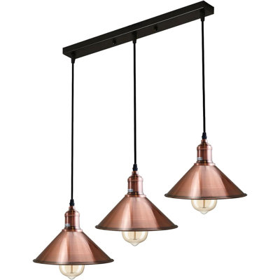 3 - Light Copper Cone Pendant