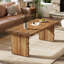 Table basse en bois massif de 47,24 po, table centrale rustique pour le salon