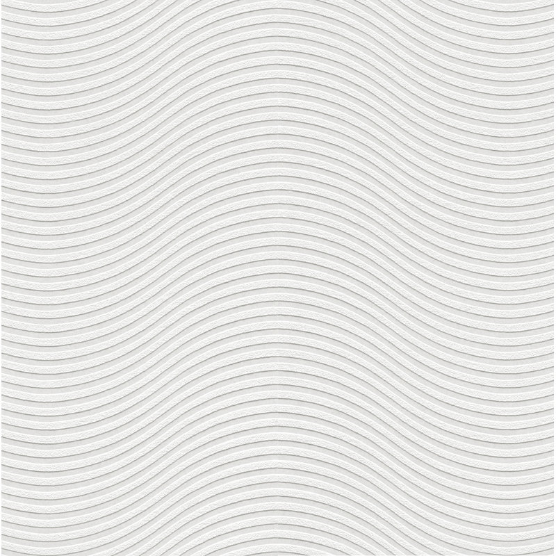 25m x 106cm 3D Embossed Semi-Gloss Wallpaper Roll