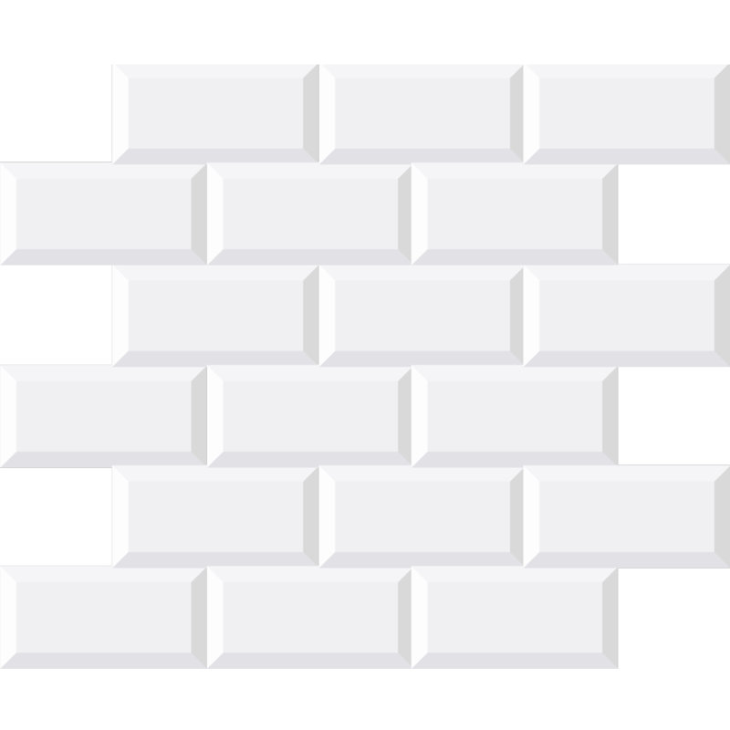 Herringbone 28.3 x 28.3 cm Beveled Porcelain Mosaic Tile in Blue, White