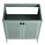 Meuble-lavabo moderne autoportant de 30 po - Bvb05730gn-1. Fabrication en acier laminé à froid, et. Rangement spacieux avec tablettes réglables. Armoire à double porte. Plateau de lavabo amovible. Finition menthe. Robinet non