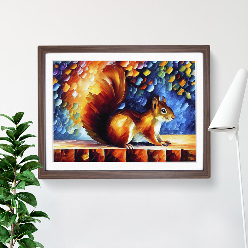 Squirrel Abstract - Framed Print, 34cm H x 46cm W x 2cm D