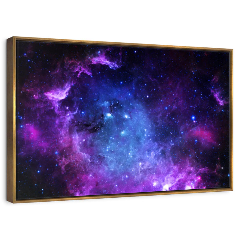 Night Star, 46" X 31", Floating Frame Gold