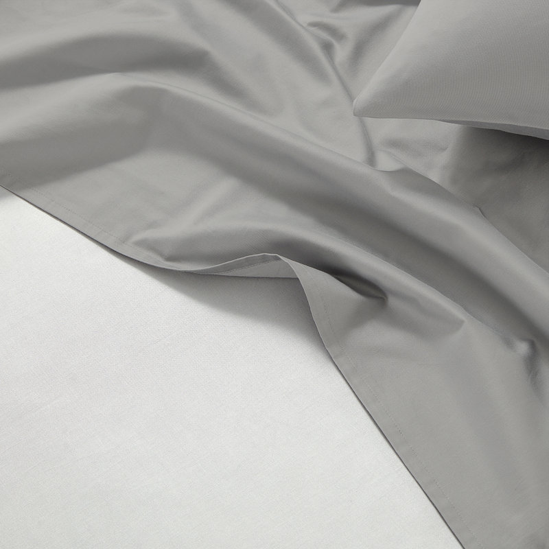 Ensemble de draps pour chambre d'amis 4 pièces 100% coton, Ensemble de draps pour très grand lit + un drap-h, Taupe clair