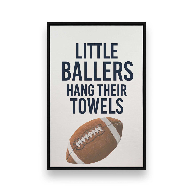 Les petites balleuses accrochent leurs serviettes, H 30,75 po x l 20,75 po, Cadre flottant, Noir satiné