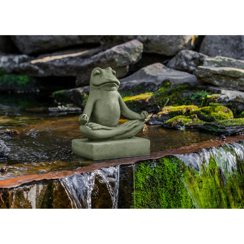 Frog Garden Statue, Copper Bronze