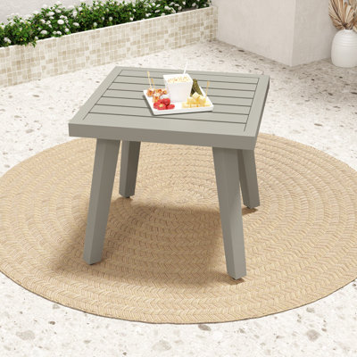 1-Piece Aluminum Outdoor Side Table