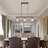 Bergeson 6 - Light 33 Inch Width Gold /Gray Chandelier