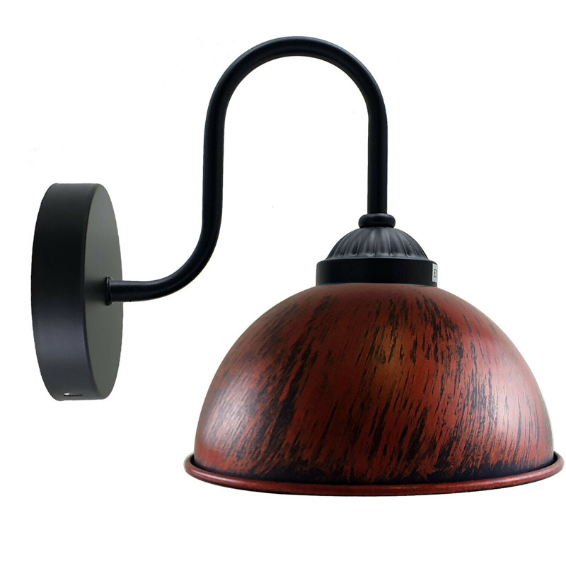 Brocton Armed Sconce, Rustic Red