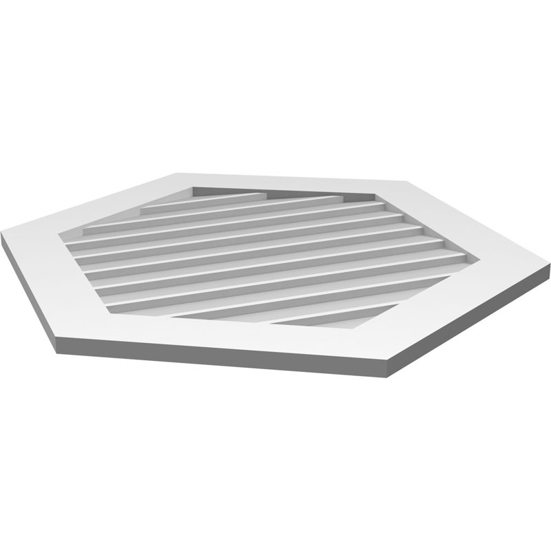 Ventilé vertical à pignon vertical 7/12 po, H 36 po x l 30 po x P 1 po