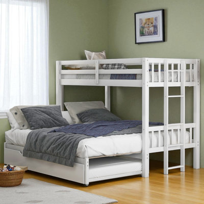 Gita Twin over Twin Standard Bunk Bed with Trundle by Harriet Bee