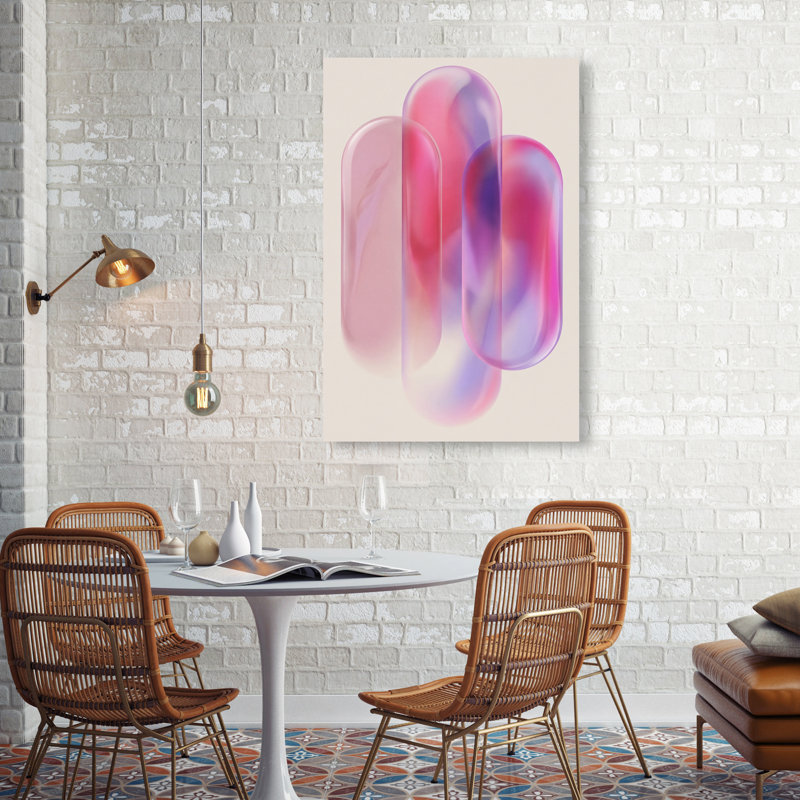 Pink Topaz Gradient Print by Oliver Gal, 54"H x 36"W, Gallery Wrapped