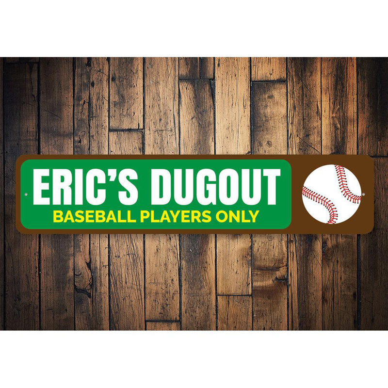 Plaque de baseball en aluminium, H 4 po x l 18 po x P 0,04 po