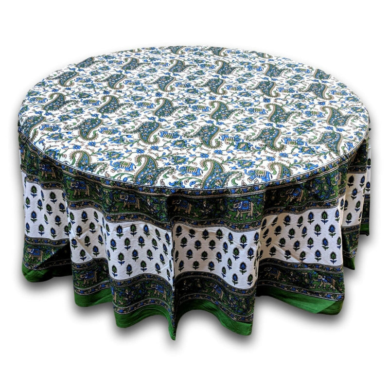 Nappe à imprimé en coton éléphant Momig