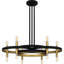 Lustre noir mat 6 lumières Albee